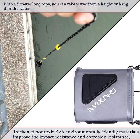 دلو طعم صيد السمك قابل للطي من دراسري، دلو طُعم حي للأسماك متعدد الوظائف محمول in Kuwait