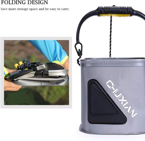 دلو طعم صيد السمك قابل للطي من دراسري، دلو طُعم حي للأسماك متعدد الوظائف محمول in Kuwait