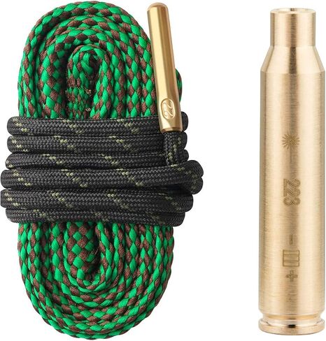 223 5.56 Gun Snake Cleaner + Bore Sight, Rifle Shotgun Gun Cleaning Snake for .22 .223 5.56mm, 223 Laser Bore Sight Together in Saudi Arabia