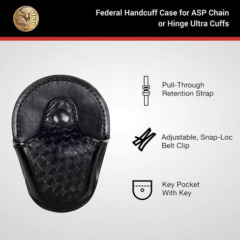 ASP, Inc. Federal Handcuff Case Handcuffs, Police Gear for Duty Belt and Handcuffs, Law Enforcement Gear, Personal Defense Equipment, Security Guard Equipment, Handcuff Case for Duty Belt in Kuwait
