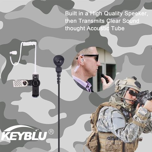 3.5MM Listen-only Earpiece for 2 Way Radio（1 PCS） | Durable Kevlar material, Acoustic Tube Receive Only Headset, for Police, Security & Law Enforcement, Military, Bar in Kuwait