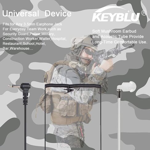3.5MM Listen-only Earpiece for 2 Way Radio（1 PCS） | Durable Kevlar material, Acoustic Tube Receive Only Headset, for Police, Security & Law Enforcement, Military, Bar in Kuwait
