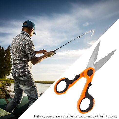 Fishing Line Scissors Braided Line Cutters Heavy Duty 3Cr13 Non Slip Serrated Edge Scissors Saltwater Freshwater Braid Scissors Multi Function Braided Line Cutter for Fishing Trimming (3 Pieces) in Saudi Arabia