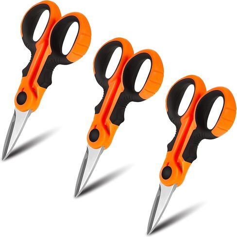 Fishing Line Scissors Braided Line Cutters Heavy Duty 3Cr13 Non Slip Serrated Edge Scissors Saltwater Freshwater Braid Scissors Multi Function Braided Line Cutter for Fishing Trimming (3 Pieces) in Saudi Arabia