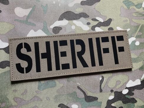 IR Infrared Sheriff Tactical Patch Police Patch for cosplay(6x2 Inch, Coyote Brown) in Kuwait