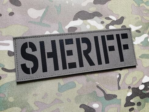 IR Infrared Sheriff Tactical Patch Police Patch for cosplay(6x2 Inch, Coyote Brown) in Kuwait