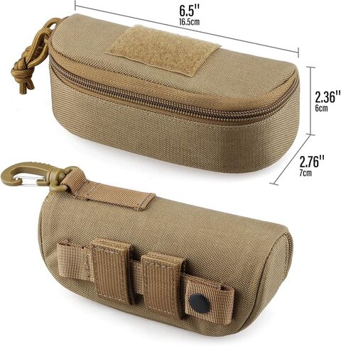 WYNEX Tactical Molle Glasses Pouch, Tactical Eyeglasses Hard Case Shockproof Sunglasses Carrying Case Protective Box in Saudi Arabia