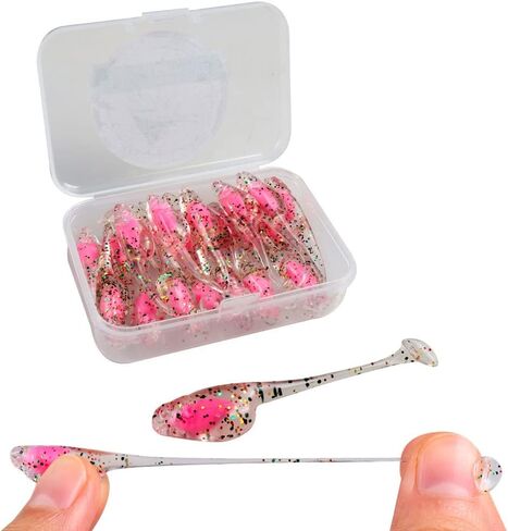 JOHNCOO Crappie Lures Shad Baits Artificial Soft Lures Fishing Lures Glow in Dark in Saudi Arabia