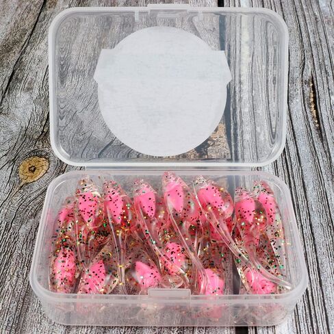 JOHNCOO Crappie Lures Shad Baits Artificial Soft Lures Fishing Lures Glow in Dark in Saudi Arabia