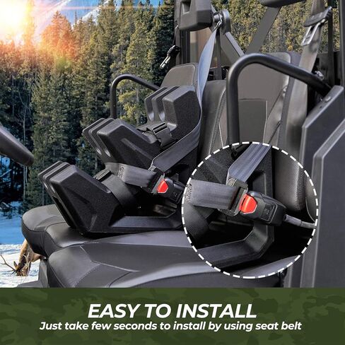 حامل مسدس KEMIMOTO UTV، حامل مسدس UTV مضاد للخدش ومقاوم للصدمات، دعامة تثبيت على المقعد متوافق مع Polaris Ranger General Can Am Defender Pioneer جنبًا إلى جنب (عقد بندقيتين) in Kuwait