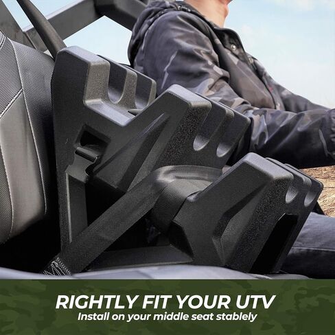 حامل مسدس KEMIMOTO UTV، حامل مسدس UTV مضاد للخدش ومقاوم للصدمات، دعامة تثبيت على المقعد متوافق مع Polaris Ranger General Can Am Defender Pioneer جنبًا إلى جنب (عقد بندقيتين) in Kuwait