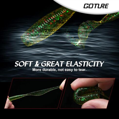 Goture 30Pcs Paddle Tail Fishing Swimbaits Soft Plastic Fishing Lures for Freshwater Saltwater Trout Crappie Bass Culter Lures in Saudi Arabia