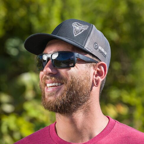 Born of Water Megalodon MEG Tooth Trucker Hat: Scuba Dive | Freediving | Spearfishing in Kuwait