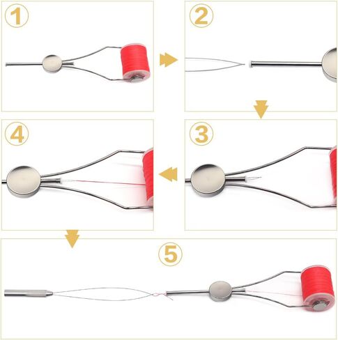 XFISHMAN Fly-Tying-Bobbin-Holder 2 Pack Fly Fishing Ceramic Bobbin with Bobbin Threader Holder Fly Tying Tools Set in Saudi Arabia