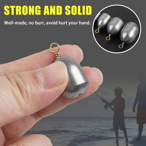 Iron Fishing Weights Sinkers, 20/58pcs Lead Free Steel Fishing Weights Bass Casting Sinkers for Saltwater Freshwater Bass Trout Catfish in Saudi Arabia