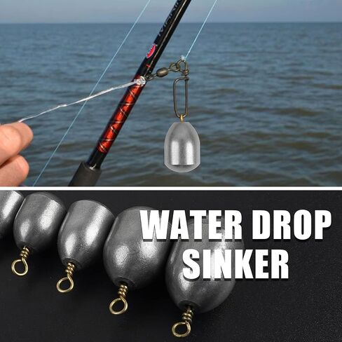 Iron Fishing Weights Sinkers, 20/58pcs Lead Free Steel Fishing Weights Bass Casting Sinkers for Saltwater Freshwater Bass Trout Catfish in Saudi Arabia