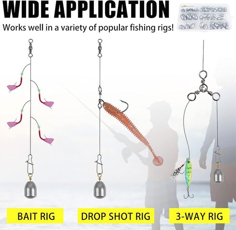 Iron Fishing Weights Sinkers, 20/58pcs Lead Free Steel Fishing Weights Bass Casting Sinkers for Saltwater Freshwater Bass Trout Catfish in Saudi Arabia