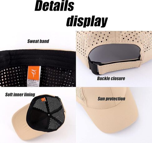 قبعة LANGZHEN للجنسين قابلة للتعديل شبكية سريعة الجفاف، قبعة بيسبول كلاسيكية للرجال والنساء للتمرينات الخارجية/الرياضة/الصيد/الجري in Kuwait