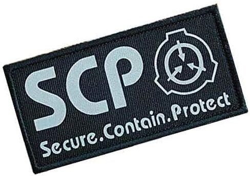 Black SCP Foundation Special Containment Procedures Foundation Logo Military Hook Loop Tactics Morale Luminous Patch Tactical Bag Accessories in Saudi Arabia