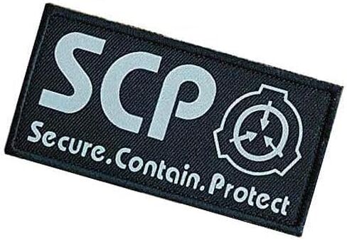 Black SCP Foundation Special Containment Procedures Foundation Logo Military Hook Loop Tactics Morale Luminous Patch Tactical Bag Accessories in Saudi Arabia
