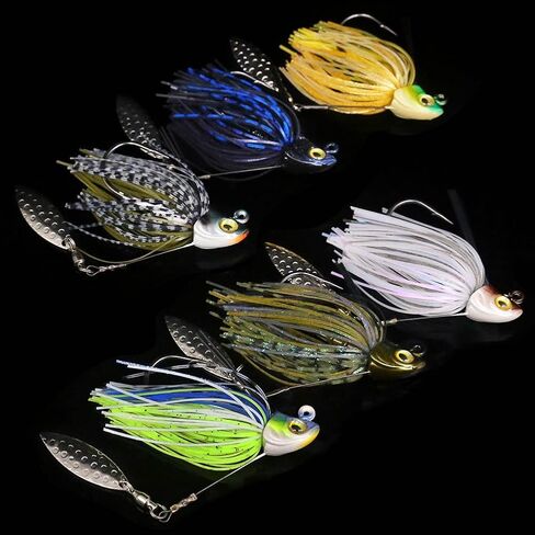 Swim-Jigs-for-Bass-Fishing-Lures Swimbait Underspin Swimming Bass Jigs 1/2 3/8 1/4 oz in Kuwait