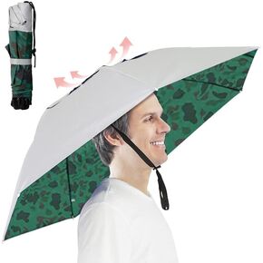 Kilobey Umbrella Hat, Oversize Hands Free Umbrella Hats for Women and Men Folding Umbrella Cap 7-Ribs UV Protection Waterproof Umbrella for Shade Fishing Golf Gardening Kayak