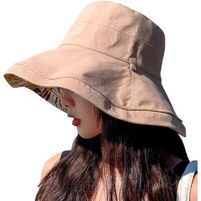 Reversible Floral Sun Hats UV Protection UPF Packable Wide Brim Chin Strap Women