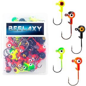 BEELAXY Fishing Lures Jig Heads , Sharp Fishing Hooks for Bass Trout Freshwater,Saltwater Multi Pack in Saudi Arabia