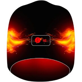 قبعة حرارية كهربائية قابلة لاعادة الشحن 7.4 فولت للشتاء مقاومة للرياح وجيدة التهوية، مقاس واحد، لون اسود in Kuwait