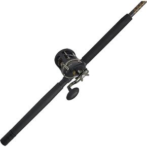 Penn 6'6" Squall II Level Wind Saltwater Rod and Reel Fishing Combo, 1-Piece Fishing Rod, Black/Gold in Kuwait