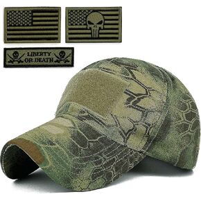 Masktide Mens Camo Baseball Hats with American Flag USA Patch Tactical Operator Patriotic Caps US Army Military OCP Ball Hat
