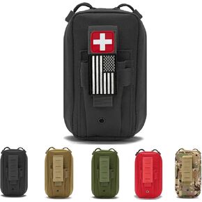 Upgrade 1000D Laser Cut Ifak Pouch Molle, Tactical Molle EMT Belt First Aid Pouches for Backpack Belt