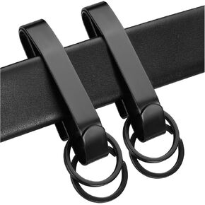 HTZNHXT قطعتان من حامل مفاتيح الحزام، مشبك حزام مفاتيح من الفولاذ المقاوم للصدأ مع حلقة مفاتيح قابلة للإزالة، حامل مفاتيح سريع الفك لحراس سجن الشرطة ووكالات إطفاء الحرائق in Kuwait