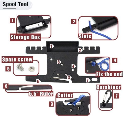 منظم باراكورد لأداة البكرة من PSKOOK مع حامل أنيق ولفاف حبل المظلة in Kuwait