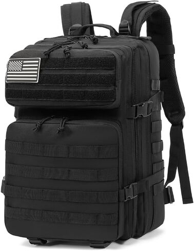 Beeaoo 45L حقائب الظهر التكتيكية العسكرية Molle Army Assault Pack 3 Day Bag خارج حقيبة المشي لمسافات طويلة Treeking الظهر (كاكي) in Saudi Arabia