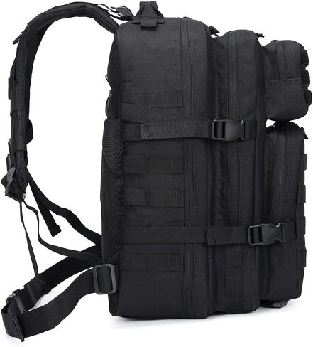 Beeaoo 45L حقائب الظهر التكتيكية العسكرية Molle Army Assault Pack 3 Day Bag خارج حقيبة المشي لمسافات طويلة Treeking الظهر (كاكي) in Saudi Arabia