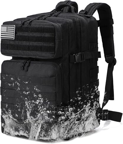 Beeaoo 45L حقائب الظهر التكتيكية العسكرية Molle Army Assault Pack 3 Day Bag خارج حقيبة المشي لمسافات طويلة Treeking الظهر (كاكي) in Saudi Arabia