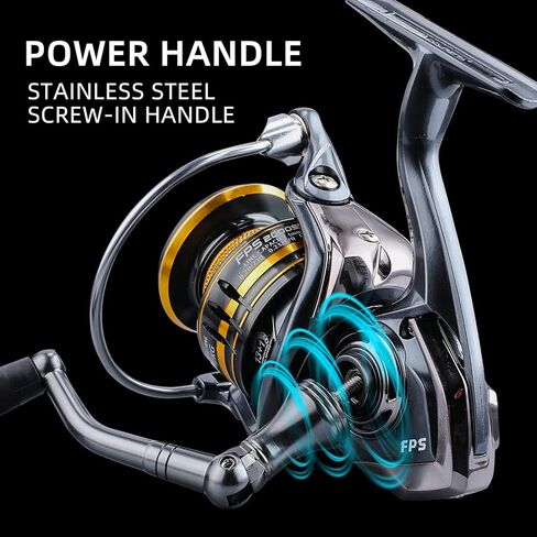 Accuretta Spinning Fishing Reel, 13+1BB Saltwater Spinning Reel, Ultra Smooth Powerful Saltwater Fishing Reels, 5.2:1/4.7:1 Gear Ratio Waterproof and Rustproof Large db Fishing Reels Spinning in Kuwait