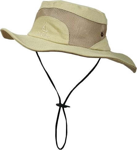 Mens Sun Hat Wide Brim Summer Safari Hat, Cotton Fishing Boonie Hat UV Hats, Mesh Bucket Gardening Hats in Saudi Arabia
