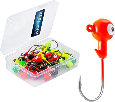 BEELAXY Fishing Lures Jig Heads , Sharp Fishing Hooks for Bass Trout Freshwater,Saltwater Multi Pack in Saudi Arabia