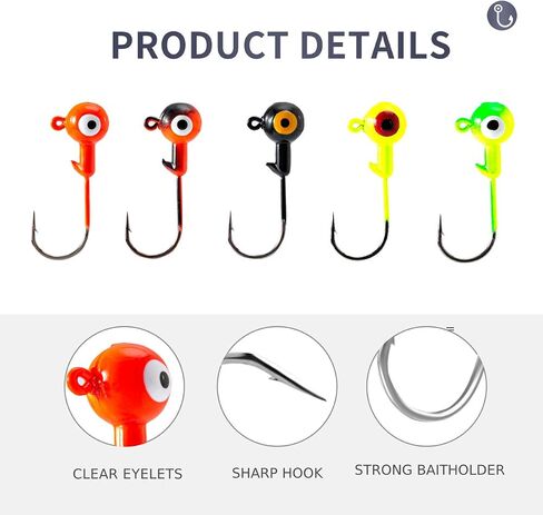 BEELAXY Fishing Lures Jig Heads , Sharp Fishing Hooks for Bass Trout Freshwater,Saltwater Multi Pack in Saudi Arabia