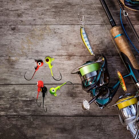 BEELAXY Fishing Lures Jig Heads , Sharp Fishing Hooks for Bass Trout Freshwater,Saltwater Multi Pack in Saudi Arabia