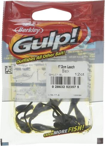 Berkley Gulp!® Leech, 1", Black in Saudi Arabia