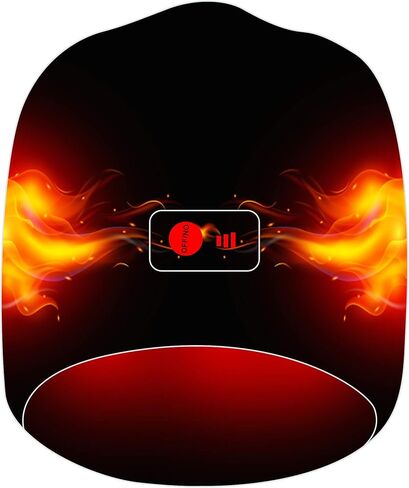 قبعة حرارية كهربائية قابلة لاعادة الشحن 7.4 فولت للشتاء مقاومة للرياح وجيدة التهوية، مقاس واحد، لون اسود in Kuwait