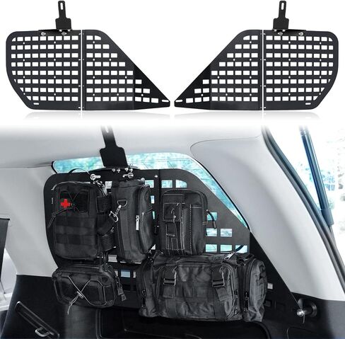 Modular Storage Panel System Rear Window Molle Panel with 4 Storage Bag and 10 Fastening Tape for Toyota 4Runner 2010-2020, 17.6 x 17.1 x4 in Kuwait