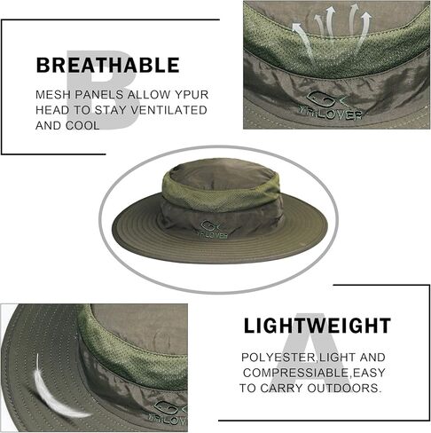 YR.Lover Outdoor UV Sun Protection Wide Brim Fishing Cap with Removable Flap in Saudi Arabia