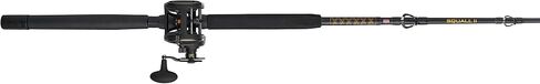 PENN 6'6" Squall II Level Wind Saltwater Rod and Reel Fishing Combo, 1-Piece Fishing Rod, Black/Gold in Saudi Arabia