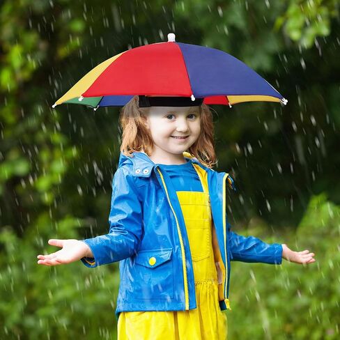 Folding Umbrella Hat - 21" Diameter Head Umbrella - Adjustable For Kids, Men, Women - Ideal For UV Shield, Rain Defense, Baseball Fun, Gardening Adventures£¬Headwear for Outdoor Party Beach Hiking in Kuwait