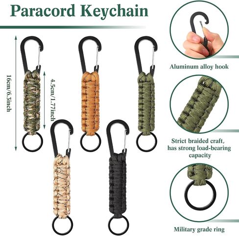 10 Pcs Paracord Lanyards Heavy Duty Neck Lanyards for ID Badges Braided Keychains Lanyards Necklace Keychain Lanyards Paracord Wrist Strap Keys Hook Whistles Camera Wallet Outdoor Activities in Saudi Arabia