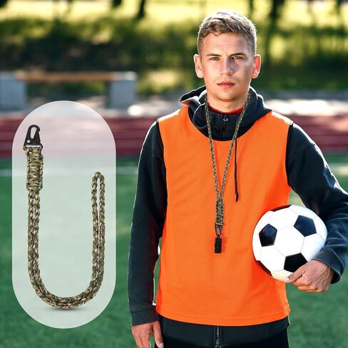 10 Pcs Paracord Lanyards Heavy Duty Neck Lanyards for ID Badges Braided Keychains Lanyards Necklace Keychain Lanyards Paracord Wrist Strap Keys Hook Whistles Camera Wallet Outdoor Activities in Saudi Arabia
